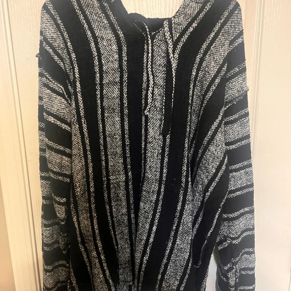 Striped Black and Gray Hoodie - Picture 1 of 3